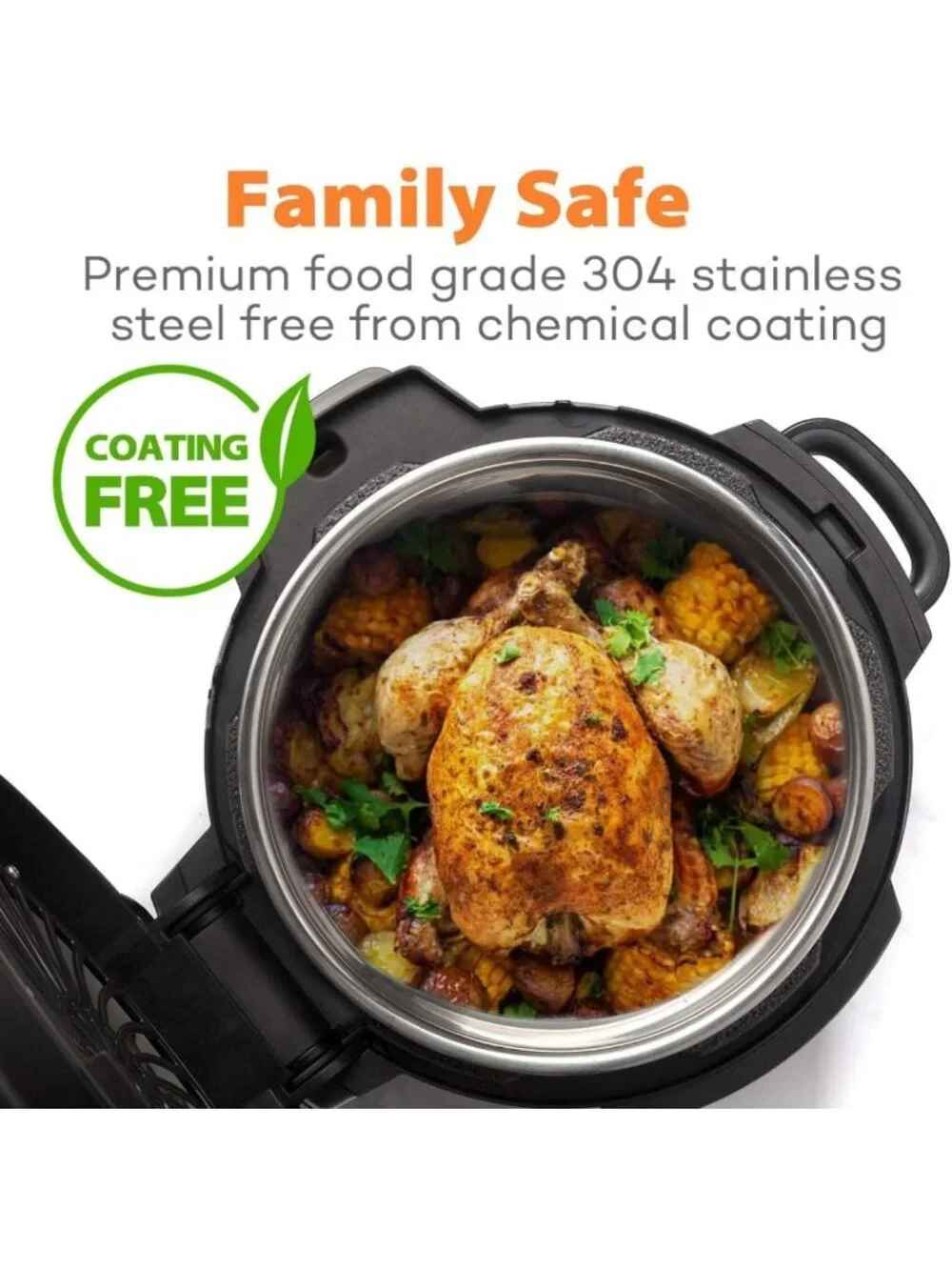 Stainless Steel Inner Pot Replacement for 8 Quart Ninja Foodi - Durable